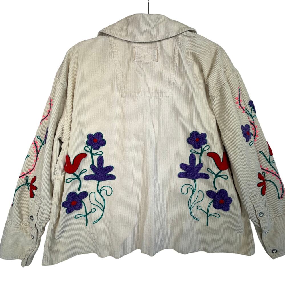 Free People We The Free Winter Bloom Pullover Jacket Women S Cream Floral $168 - Picture 4 of 7